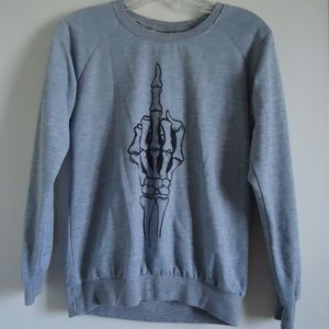 Skeleton Middle Finger Shirt